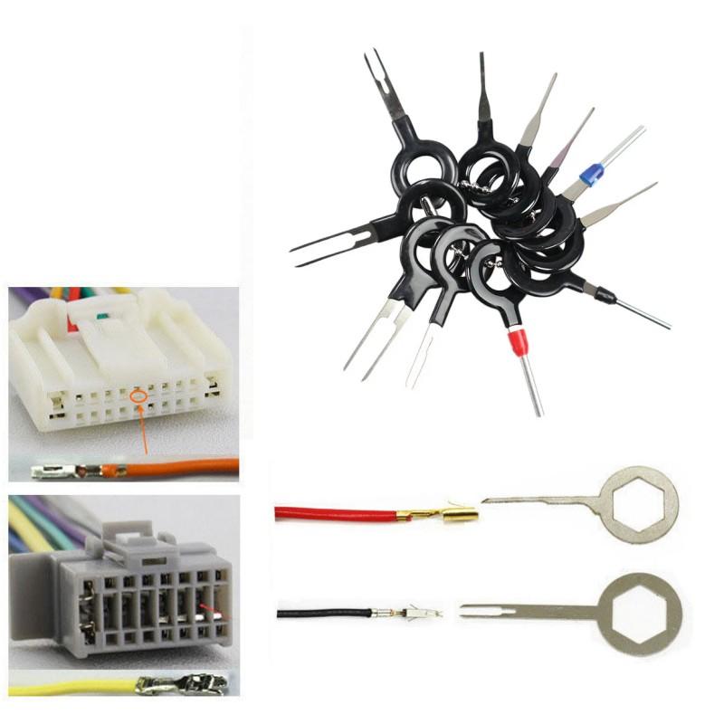 11pcs Automotive Wire Terminal Removal Tool Car Wiring Crimp Connector Pin Kit Durable