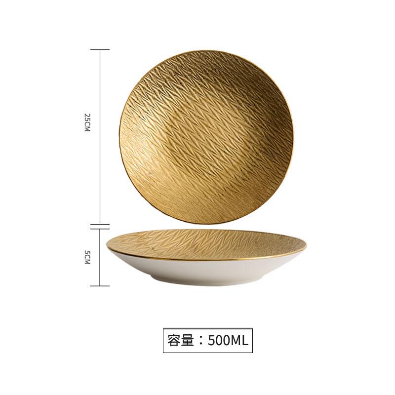 Creative Ceramic Deep Plate Restaurant Soup Plate Salad Plate Dessert Plates Snack Plates Service Plates Hotel Tableware