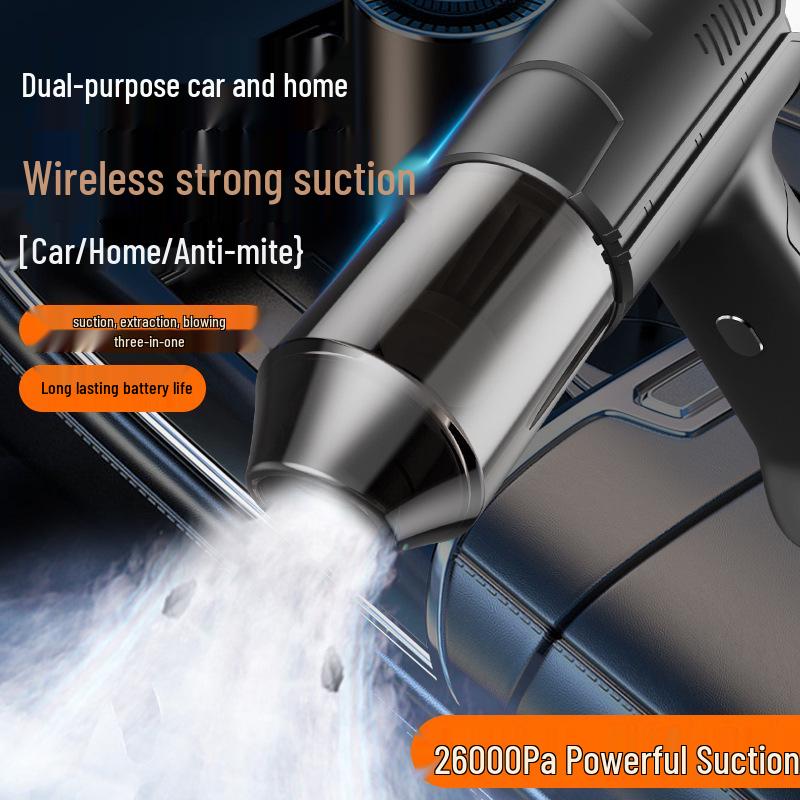 Portable Wireless 3-in-1 Brushless Vacuum Cleaner - High Suction, Long-Lasting for Car & Home Use