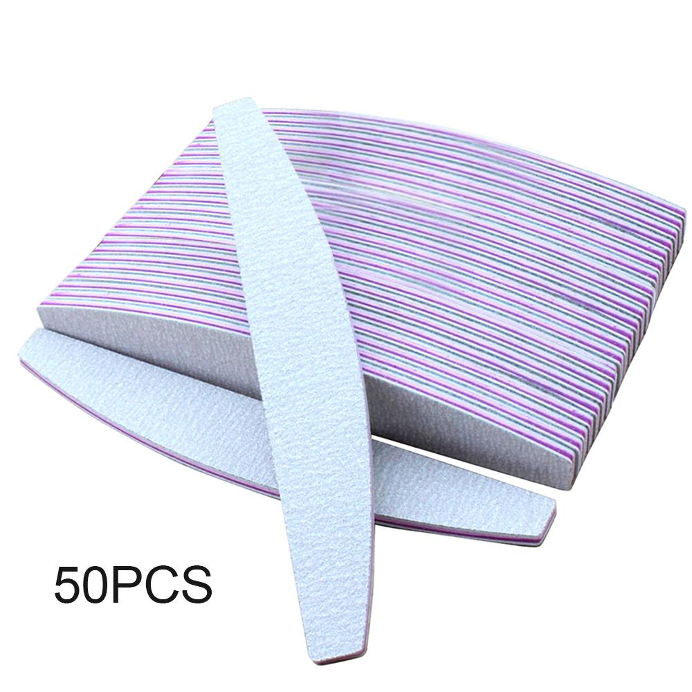 50PCS Nail Files 100/180 Trimmer Buffer Nail Polish Manicure Buffing C-Curved Side Nail Art Pedicure