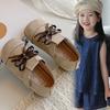 Children's Small, Medium, and Large Size Single shoes2026Spring and Summer Cute Double Bow Solid Color Shallow Princess Shoes for Girls