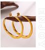 Luxury Irregular Twisted Gold Hoop Earrings for Women - Elegant and Versatile Design