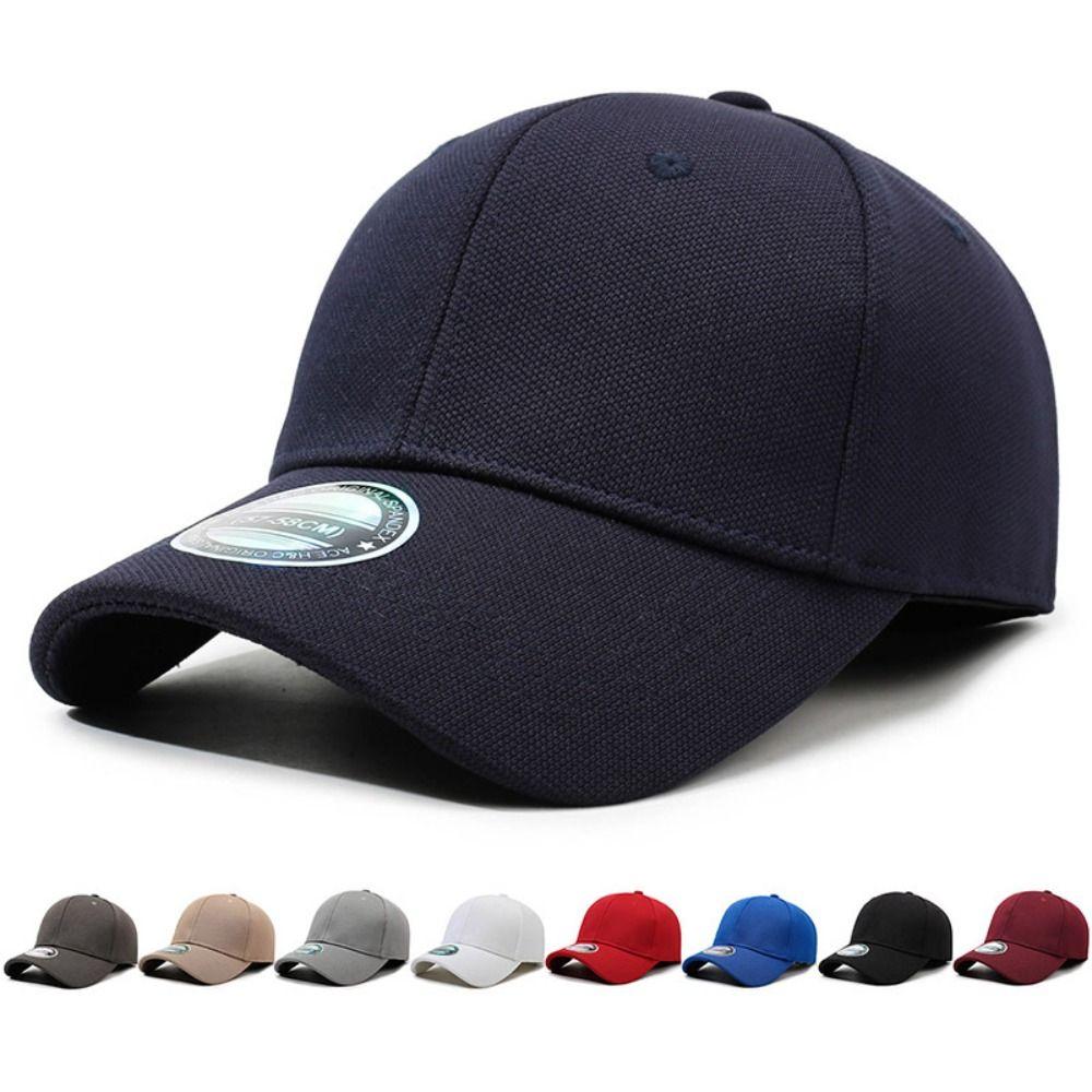 Solid Color Baseball Caps Adjustable Sports Cap High Quality Sun Hats  Men Women