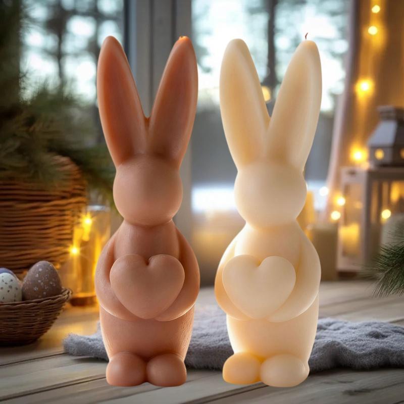 DIY Easter Bunny Egg Silicone Candle Mold Handmade Aroma Gypsum Epoxy Resin Form Mold Soap Candle Making Supplies
