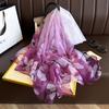 Summer Scarf Women Outdoor Sunscreen Shawl Soft Bandanna Foulard Female Floral Silk Shawl Lady High Quality Head Hijab Wrap