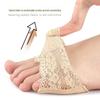 In-Stock Cotton Lace Half-Size Foot Pads: Anti-Wear, Anti-Slip, Pressure Relief, Invisible Split-Toe for High Heel Comfort.