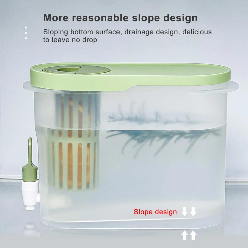 New Large Capacity Cold Water Pitcher Cold Kettle with Faucet in Refrigerator Iced Beverage Dispenser Refrigerator
