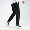 Anta Plain Elastic Waistband Tapered Knit Sports Pants Men Bottoms Black 152347324-2