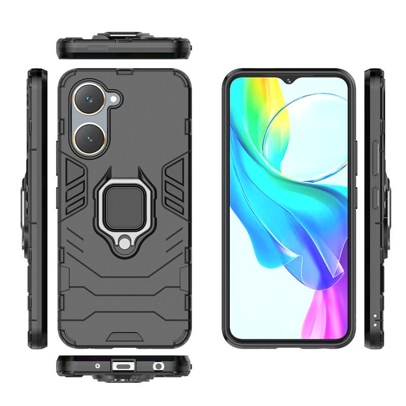 For Vivo Y03 4G Case Shockproof Armor Magnetic Kickstand Ring Phone Case for vivoY03 Y03 Y 03 03Y 4G 2024 V2332 6.56" Back Cover