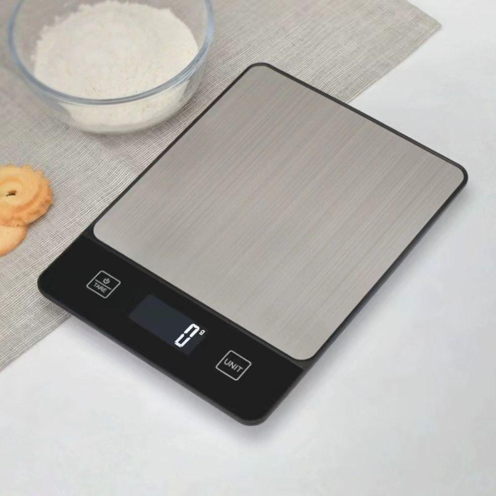 Stainless Steel Electronic Scale High Precision Digital Display Gram Scale LCD Display Waterproof Food Scale Kitchen Use