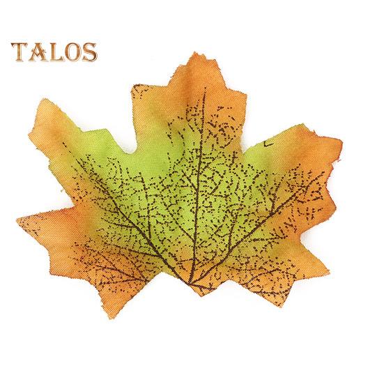 50Pcs Artificial Maple Leaf Realistic Cloth Autumn Leaves Indoor Outdoor Halloween Fall Harvest Thanksgiving Festival Wedding Party Decoration
