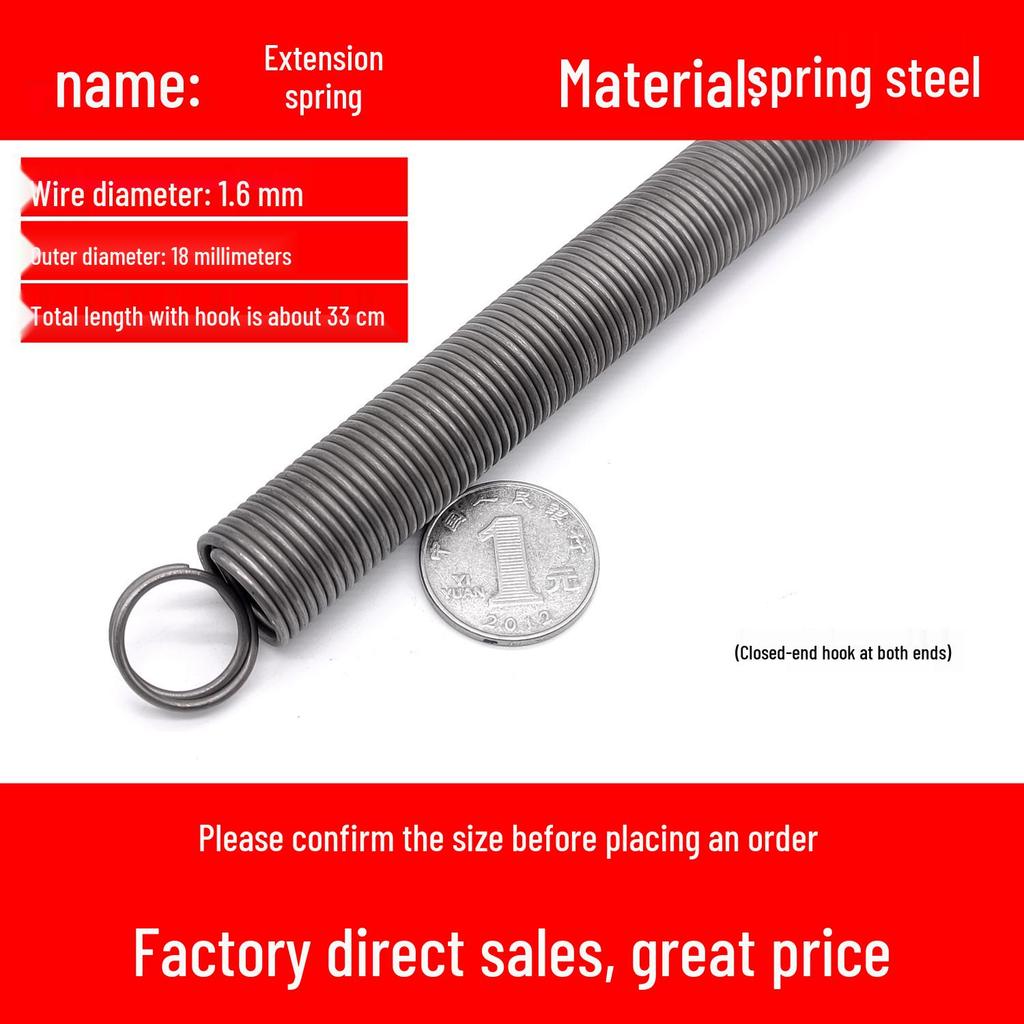 Double Coil Tension Spring for Door/Oven, 330mm Long, Customizable