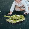 Mini Battle Tank Educational Toy Pull Back Vehicle Simulation Rotating Turret Sturdy PP