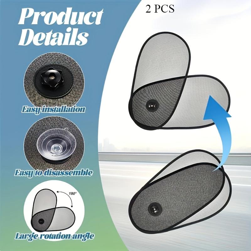 Adjustable Car Side Window Sunshade, Foldable Sun Shade, Heat Insulation, Blocks UV Rays