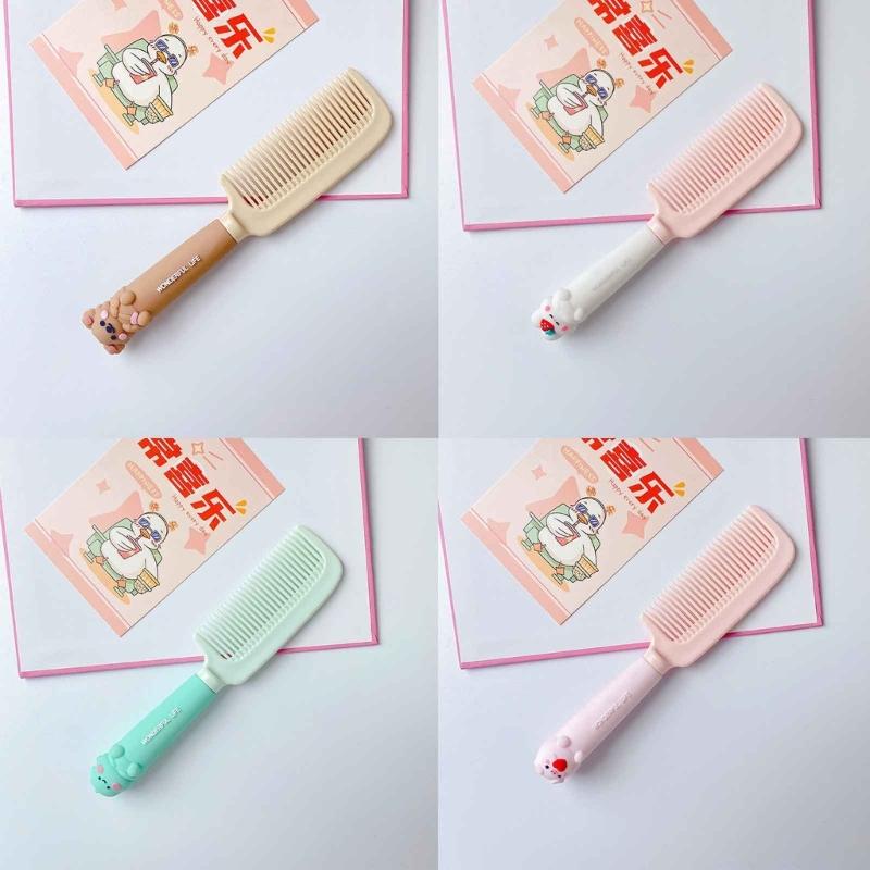 Toddlers Hair Comb Fetal Head Dirt Removal Comb Girls Cartoon Silicone Handle Comb Head Massager Combs Baby-Care Product