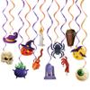 Theme Halloween With Spider Witch Spiral Design Pendant For Festival Venue Decor