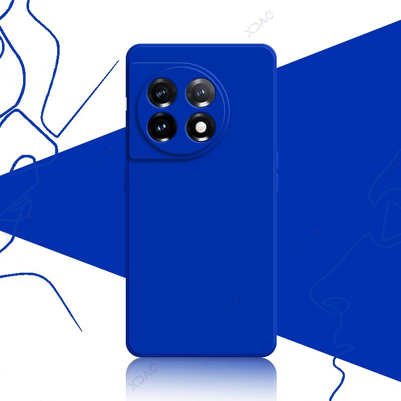 Mobile Phone Case for OnePlus 11 OnePlus11 5G 360 Soft Protector Luxury Square Liquid Silicone Back Cover Anti Fall Bag
