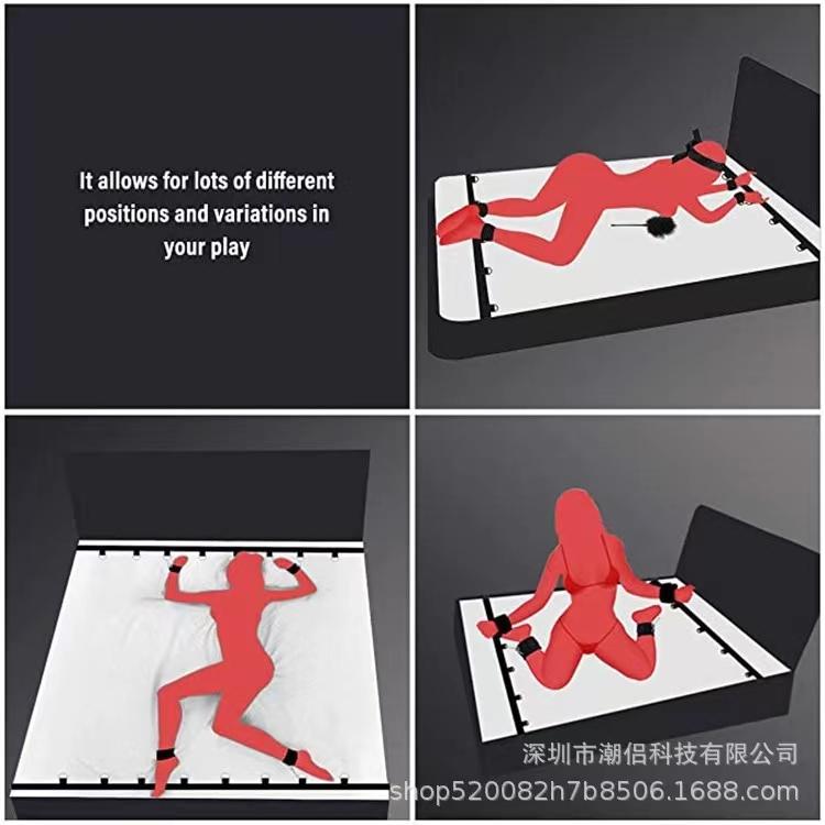 Sex Binding Love Bondage Suit with Handcuffs Ankle Cuffs Eye Mask Whip Erotic Adult Game Sex Toys for Couples Woman Sexy