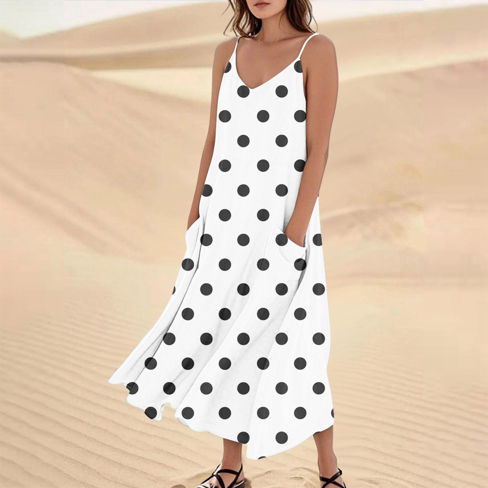 

Женское летнее платье, повседневные свободные длинные пляжные платья для отдыха L темно-синий