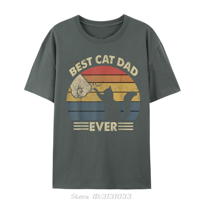 Ca Men Best Cat Dad Ever Funny Dad Discount Oversized T-shirt Custom Geek Men's Clothing Cotton Tshirt Europe Fitness T Shirt
