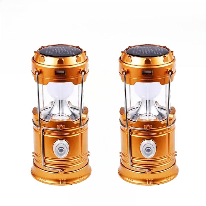 Solar Multifunctional Handheld Camping Lamp Tent Lamp LED Portable Flashlight Portable Waterproof Emergency Powered Work Light