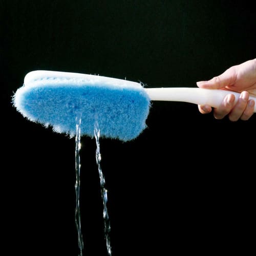 Azuma Handy Water-Permeable Brush, Total Length: Approx. 41cm, Soft, Split-Tip Brush, Ideal for Cleaning the Fine Mesh of Screen Doors. AZ289