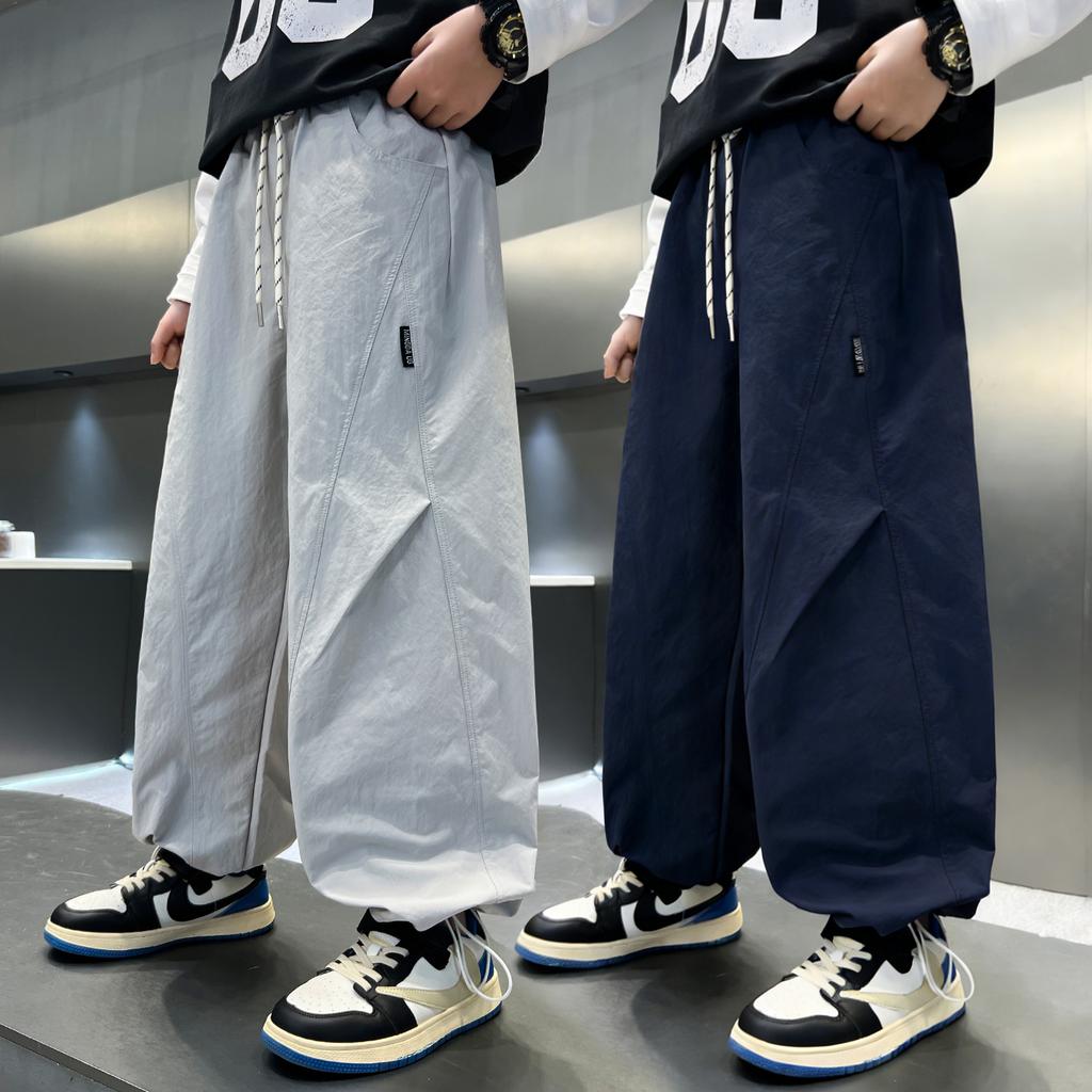 Boys' pants Spring and Autumn 2026 new item Medium and large boys' loose straight leg casual pants Spring clothing Children's work pants