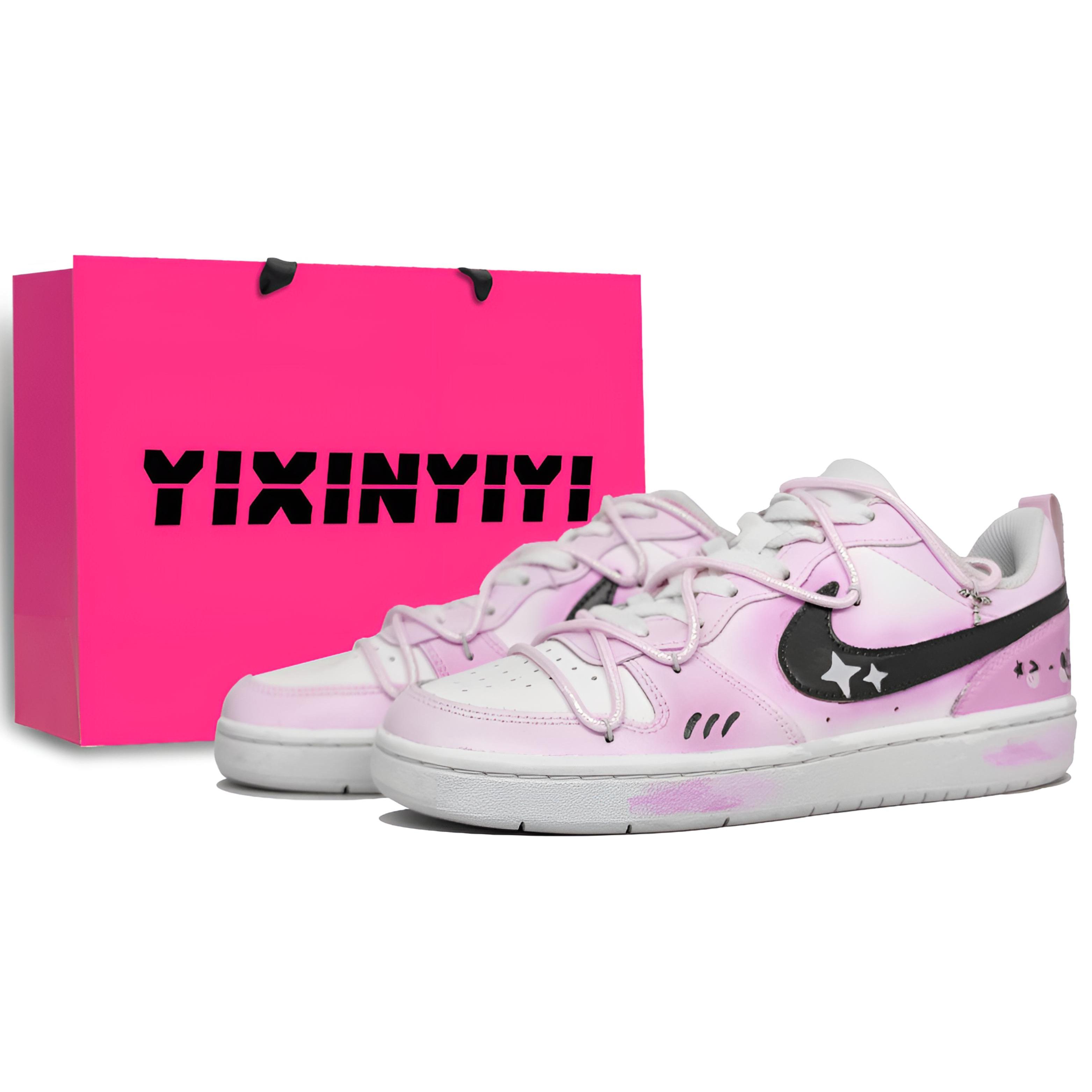 

Nike Court Borough Cushioning, Wear Resistant Low top Skateboard Shoes Women s Mousse Purple BQ5448-100(Team1353-GS) 36