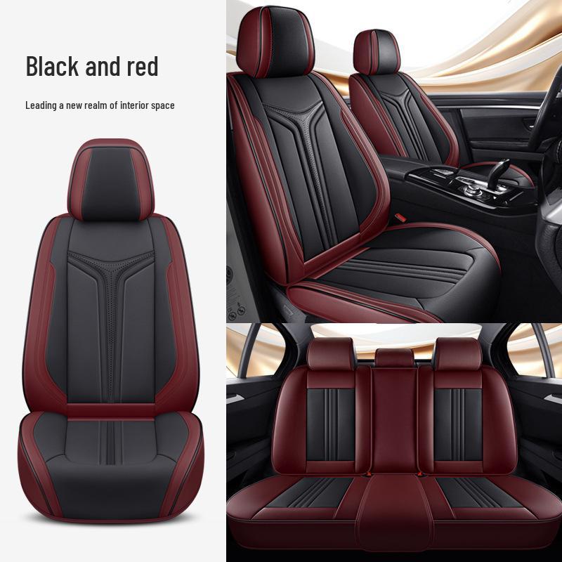 Full Leather Backrest Seat Cushion for Cars - Customizable, Full Surround, and Separate Type