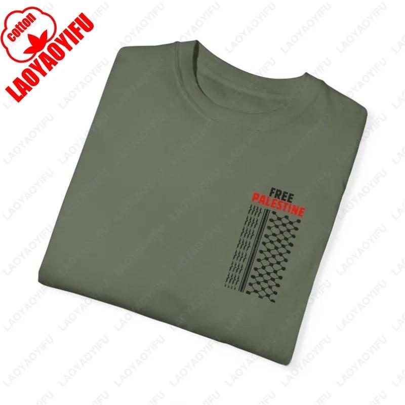 Γάζα Κεφίγια Γυναικείο Μπλουζάκι με Εκτύπωση Χαντάλα Unisex Κοντομάνικα Μπλουζάκια Μινιμαλιστικό Στυλ Βαμβακερό Κρουαζέ Λαιμόκοψη Streetwear Αναπνεύσιμα Τοπ