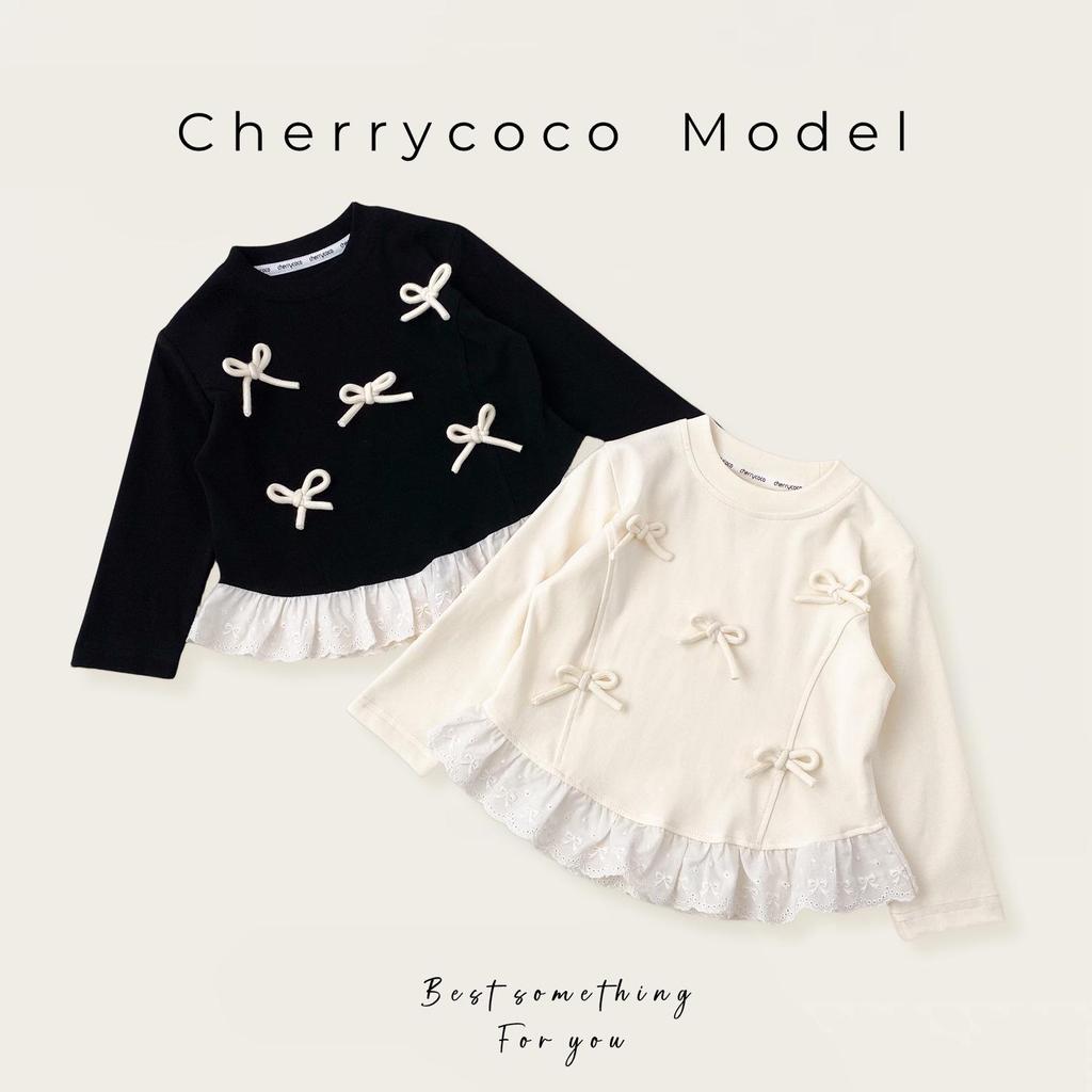 Girls' 2024 Fashion Long-Sleeve Lace Bow T-Shirt - Versatile, Round-Neck for Spring & Autumn