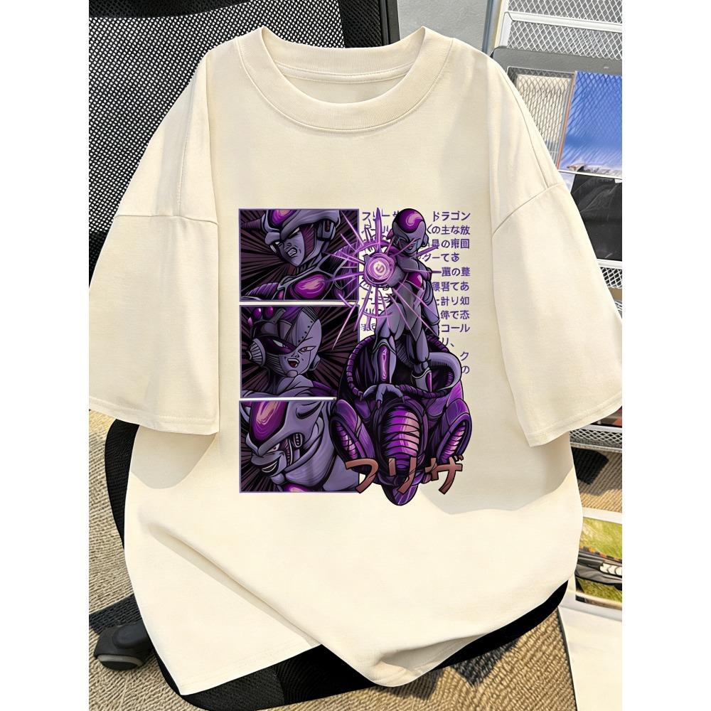 Plus Size Dragon Ball Anime Print Men and Women Tshirt Casual Parent Child Tops Summer Harajuku Style Streetwear Fashion Y2K