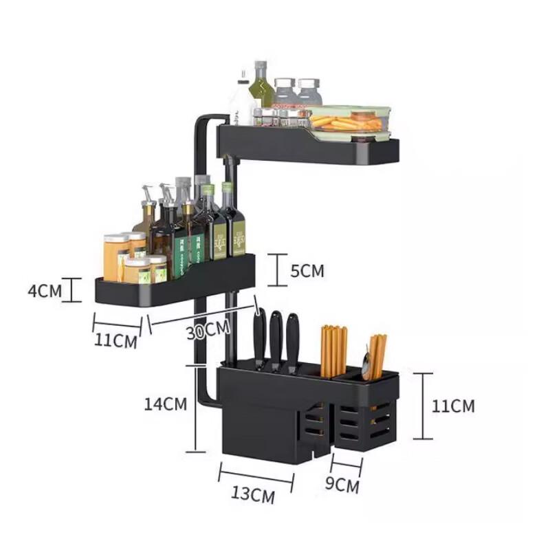 Drehbares 3-stöckiges Küchen-Eckregal