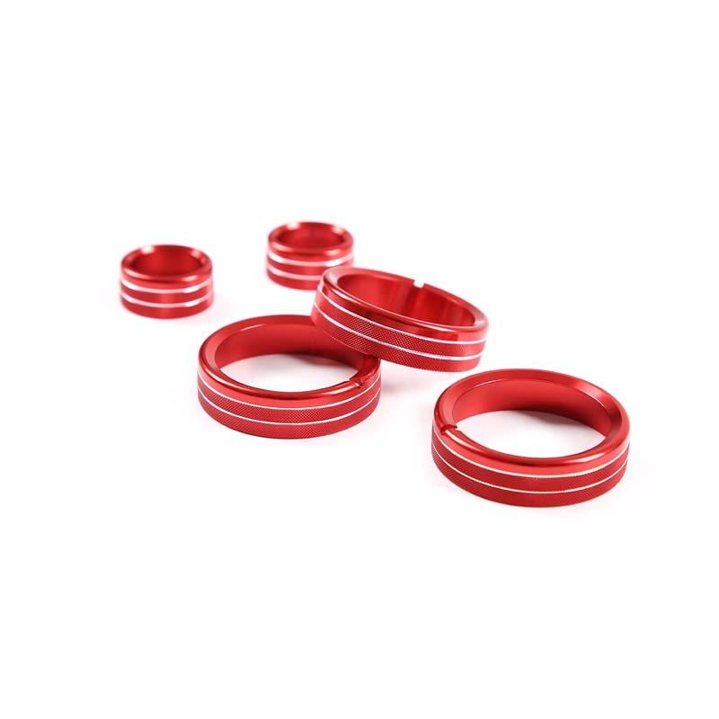 For Mazda MX-5 NC 2009-2015 Aluminum Alloy Red/Silver Car Air Conditioner Volume Adjustment Knob Cover Trim Car Accessories