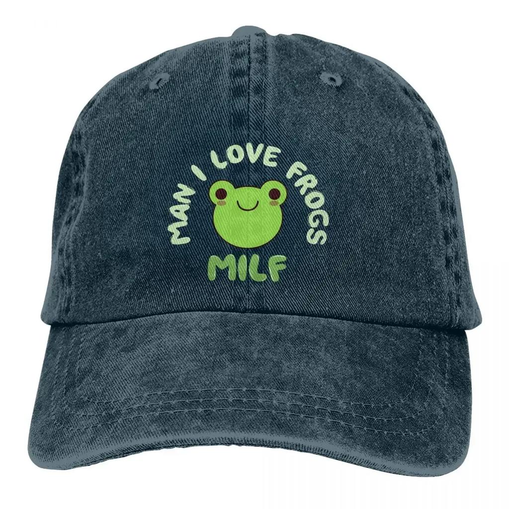 Summer Cap Sun Visor Man I Love Frogs Hip Hop Caps MILF MEME ART Cowboy Hat Peaked Trucker Dad Hats