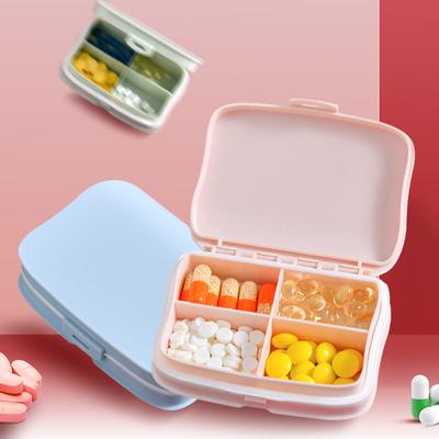 Portable Organizer Container for Tablets Travel Pill Box with Seal Ring Small Pill Case for Tablets Container for Medicines