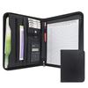 Modern PU Leather A4 Business Folder with Zipper, Calculator, and Multifunctional Document Holder