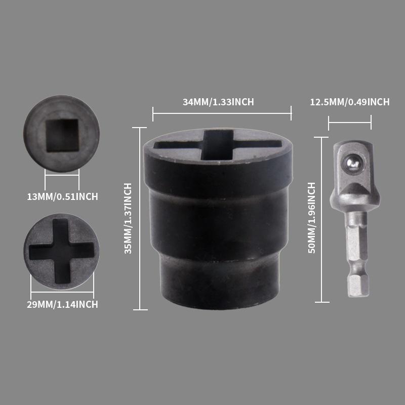 Car Rustproof Drill Socket & Electric Wrench for Tire Jack Assistance Jack Socket - 19-I Type - 50