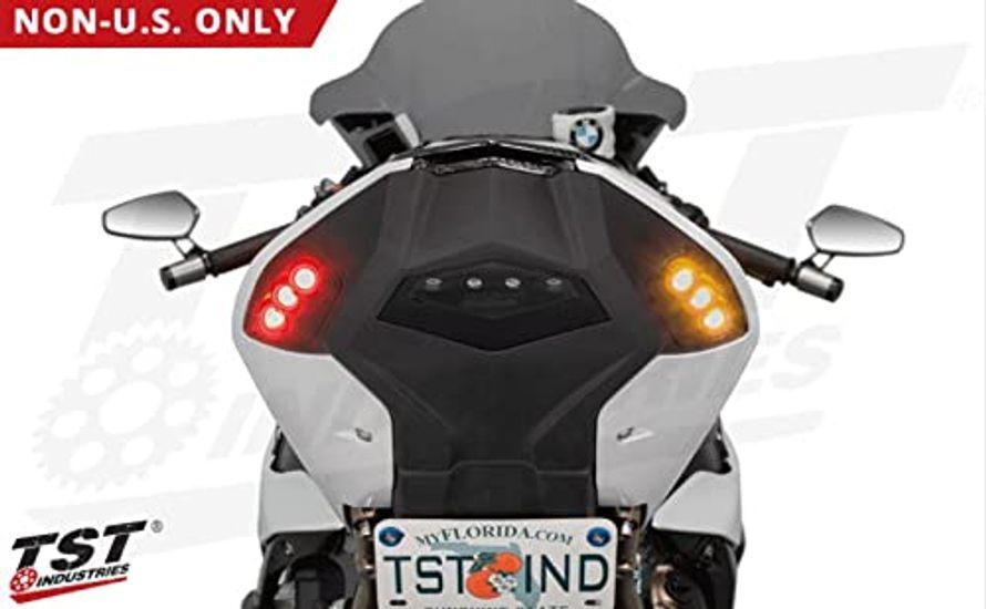 TST Industries BMW S1000RR LED Tail Light with Integrated Turn Signals (19-22) (Red) 20BMWS1KINT-R