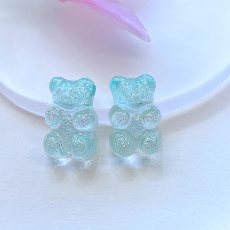 10 Stück Neu Mini Niedlich Glänzend Bär Flache Rückseite Harz Scrapbooking DIY Schmuck Handwerk Dekoration Zubehör