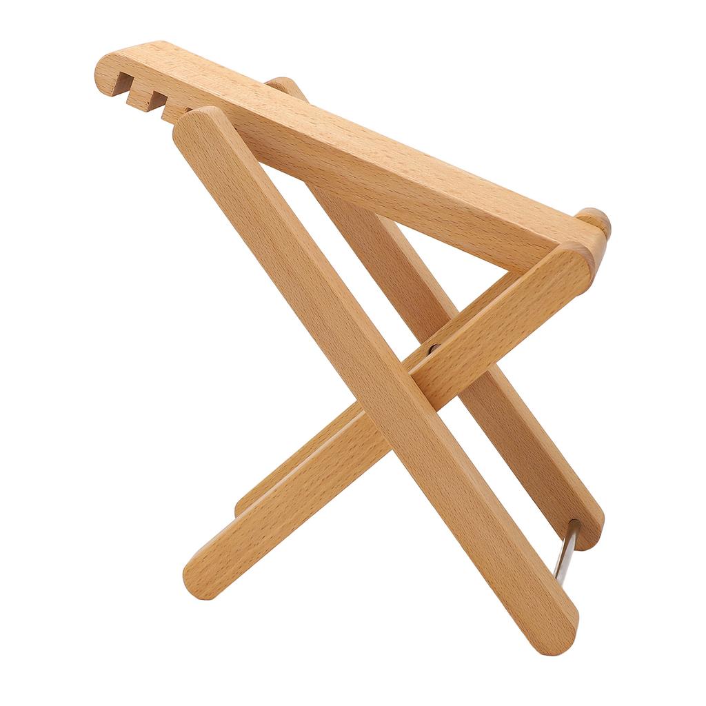 Gitarrenfußstütze Höhenverstellbar 4 Positionen Faltbar Massivholz Fußhocker für Auftritte