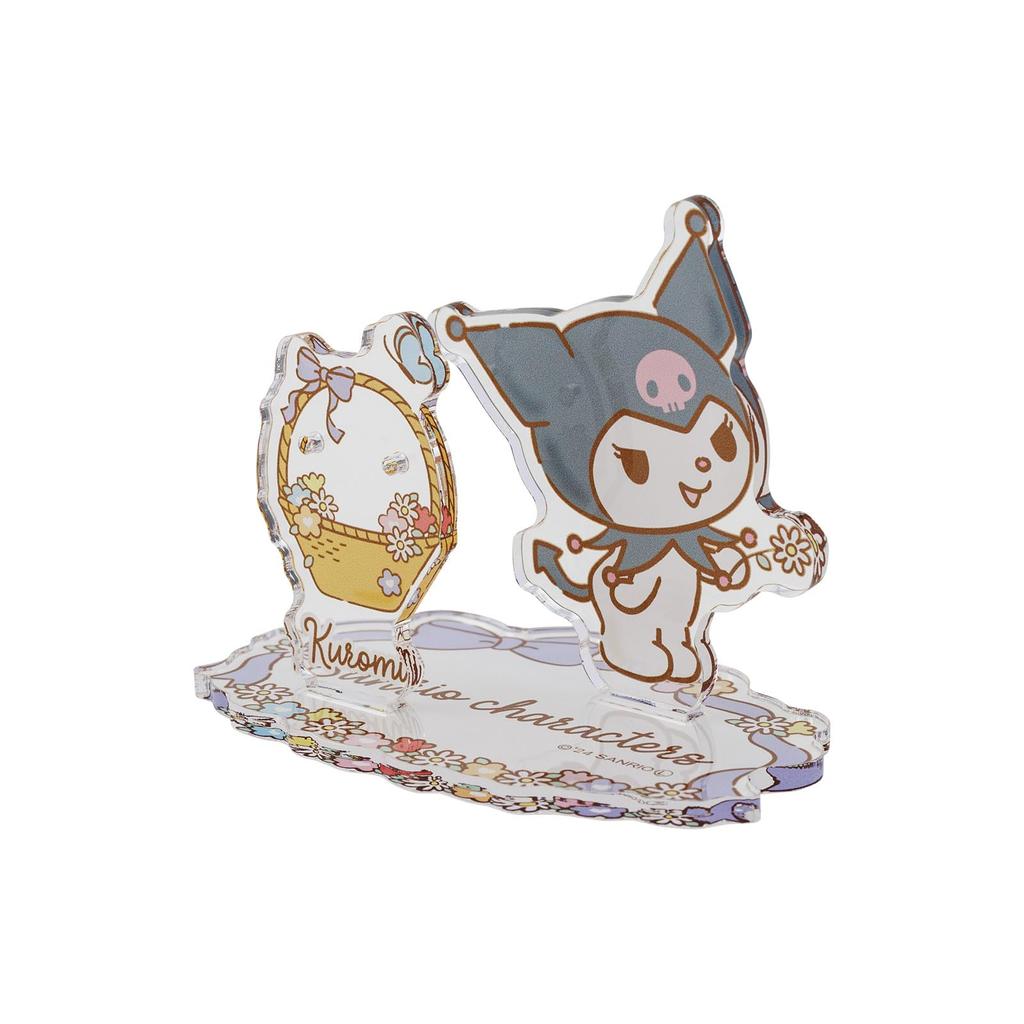 White Clover Kuromi Acrylic Sanrio Characters Acrylic Display Stand for and Rings Stand, Necklaces, Earrings, (AS-SAKU01)