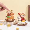 God of Wealth Figurine Resin Rocking Horse Cute Collectibles Decorative Tabletop Ornament for Car Table Shelf Bookshelf New Year