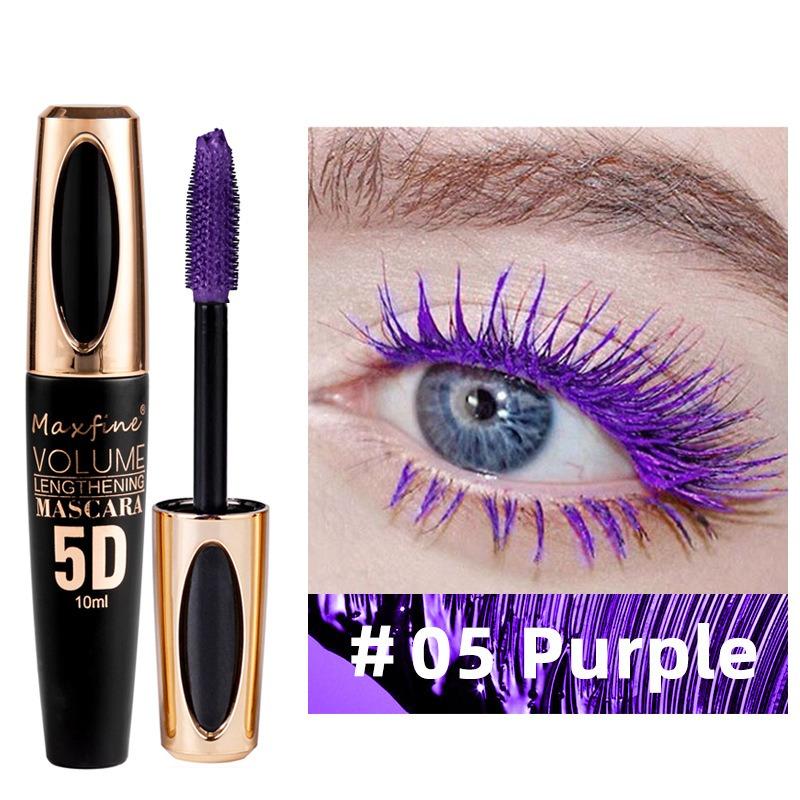 5D Colorful Mascara - Waterproof, Smudge-proof Curling & Volumizing Mascara For Daily & Party Makeup