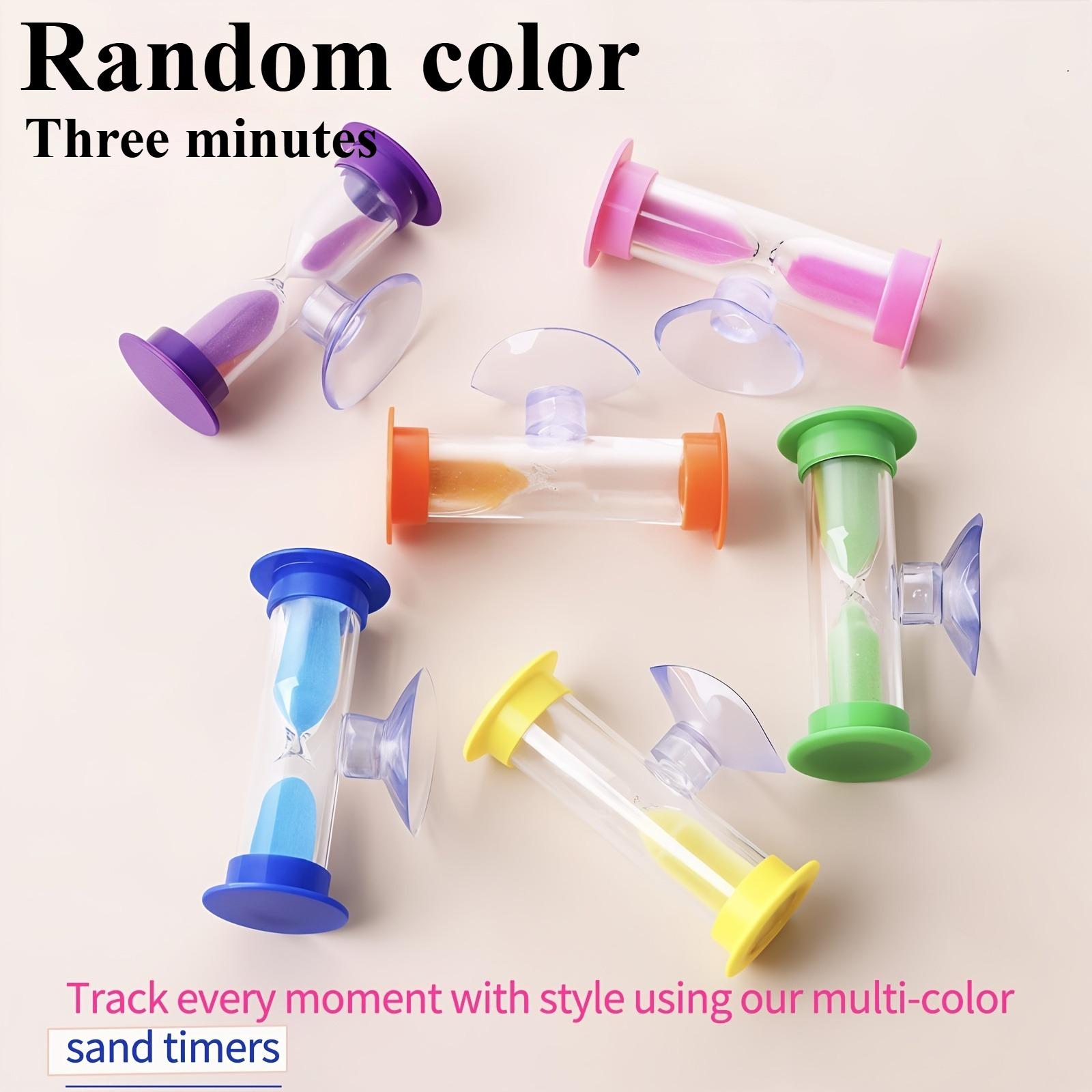 

2-minute and 3-minute Hourglasses with Suction Cups - Unbreakable Plastic Mini Clocks, Classroom Timers, Plastic Hourglasses 1pc