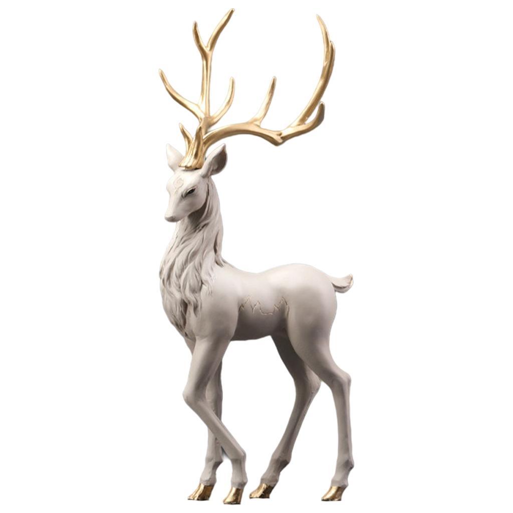Standing Deer Decoration Collectible Home Office Reindeer Ornaments Elegant and Charming