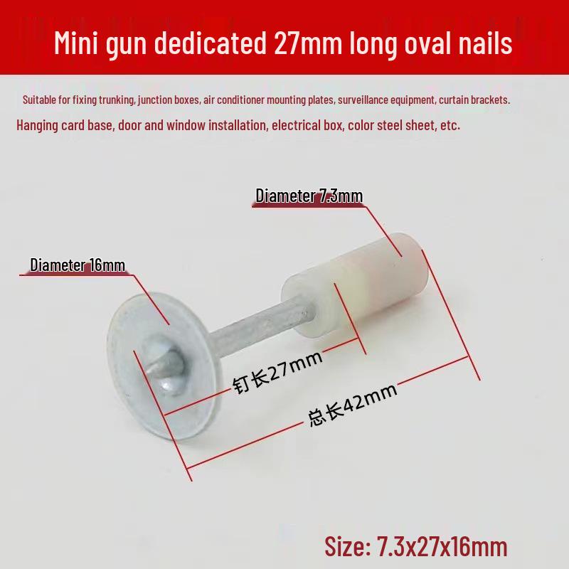 Multi-Purpose Pneumatic Concrete Nail Gun for Ceiling and Wall Fixing, Sound-Dampening