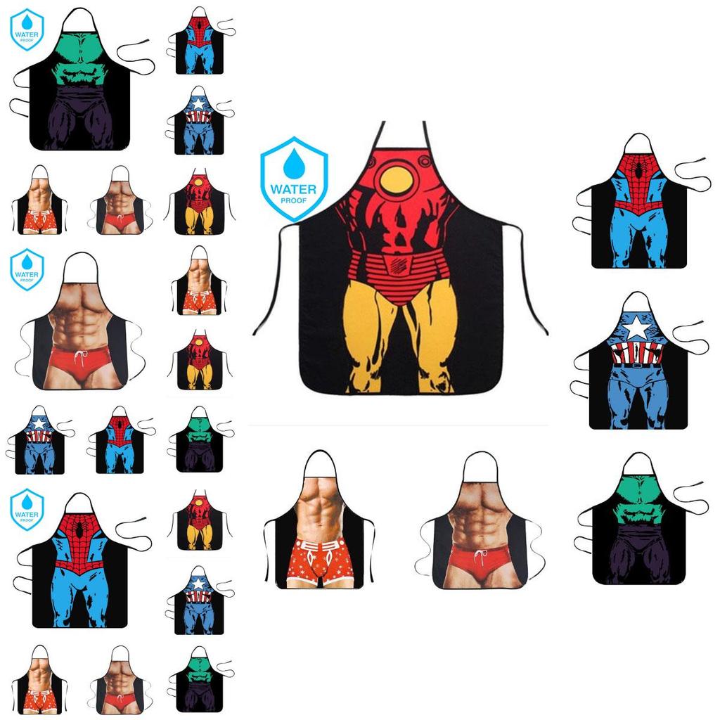 Marvel Cosplay Aprons Sexy Funny For Men Women Kitchen Cooking Baking Props