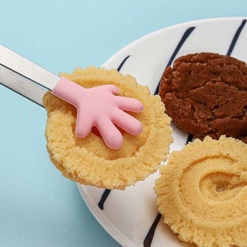 Silicone Non Slip Bread Salad Kitchen Tool Snack BBQ Tong Food Clip Cooking Utensils Ice Cube Clamp