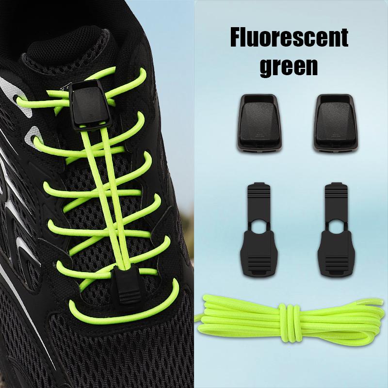 Buckle for Kids & Adults Elastic Laces for Sneakers No-Tie Shoe Lace Fastener Press Spring Lock Shoelace Running Shoes Fix Clips